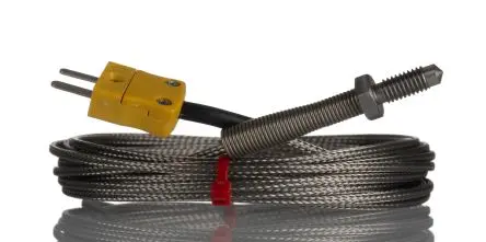 Produktfoto 1 von RS PRO Nozzle Thermocouple Edelstahl Düsen-Thermoelement Typ K, Ø 6 mm x 5 m 60 °C → 350 °C