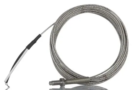 Produktfoto 1 von RS PRO Nozzle Thermocouple Edelstahl Düsen-Thermoelement Typ K, Ø 6 mm x 2 m 60 °C → 350 °C