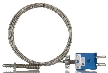 Produktfoto 1 von RS PRO Nozzle Thermocouple Edelstahl Düsen-Thermoelement Typ K, Ø 6 mm x 2 m 60 °C → 350 °C