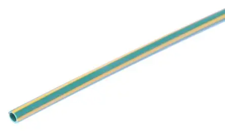 Produktfoto 1 von RS PRO Wärmeschrumpfschlauch, Polyolefin Gelb, Grün, Ø 1.6 mm Schrumpfrate 2:1, Länge 1.2m