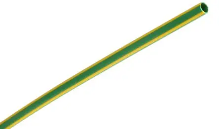 Produktfoto 1 von RS PRO Wärmeschrumpfschlauch, Polyolefin Grün, Gelb, Ø 3.2 mm Schrumpfrate 2:1, Länge 1.2m