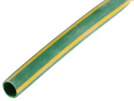 Produktfoto 1 von RS PRO Wärmeschrumpfschlauch, Polyolefin Gelb, Grün, Ø 4.8 mm Schrumpfrate 2:1, Länge 1.2m