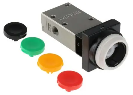 Produktfoto 1 von SMC, Drucktaster VM400 Pneumatik-Steuerventil, manuell, RC Rc 1/8, Aluminiumlegierung III B