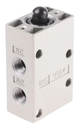 Produktfoto 1 von SMC, Basis VM400 Pneumatik-Steuerventil, manuell, RC Rc 1/8, Aluminiumlegierung III B