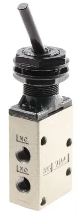 Produktfoto 1 von SMC, Kniehebel VM400 Pneumatik-Steuerventil, manuell, RC Rc 1/8, Aluminiumlegierung III B
