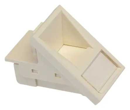 Produktfoto 1 von HellermannTyton Connectivity HTC RJ45 Wand }Gerader Eingang mit Schnappverschluss Weiß, 6 x 12-fach Auslass Gerade