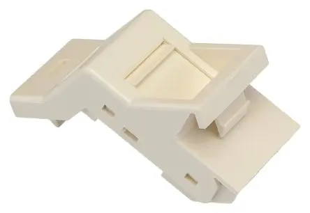 Produktfoto 1 von HellermannTyton Connectivity HTC RJ45 Wand }Gerader Eingang mit Schnappverschluss Weiß, 1 x 12-fach Auslass Gerade