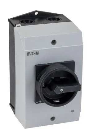 Produktfoto 1 von Eaton T0 Trennschalter 3-polig SMD 20A 5.5 kW Schwarz IP65 3-phasig