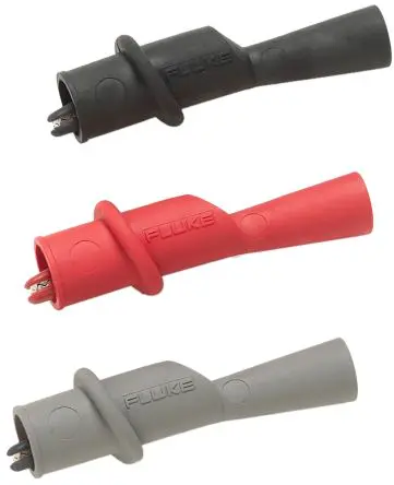 Fluke Vernickelte 8 mm Krokodilklemme, Rot, Grau, Schwarz, 10A Gummi Isoliert