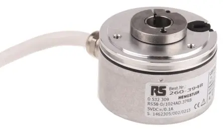 Produktfoto 1 von Hengstler RI58-D Inkrementalgeber Inkremental 1024 Impulse/Umdrehung/U, 5V dc, 6000 U/min, RS422 Hohl mit Ø 12 mm Schaft