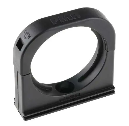 Produktfoto 1 von PMA Kabelhalter Schraubbefestigung, Kabel-Ø 50 mm Nylon 6.6 Schwarz 20mm x 68 mm x 67.5 mm