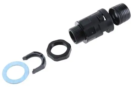 Produktfoto 1 von PMA BVNV Polyamid 6 Kabelrohr Befestigung Kabelrohr PG13.5 17 mm Schwarz Schwarz-Finish IP68