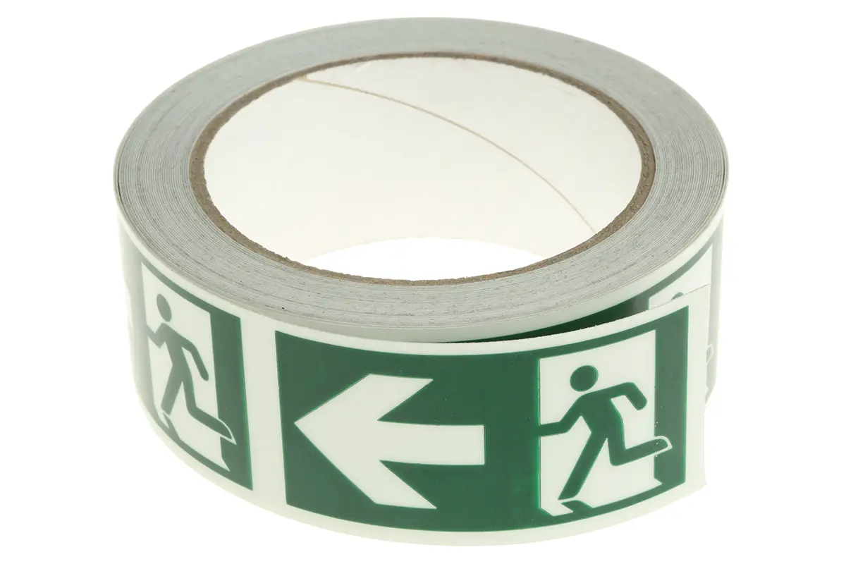 Produktfoto 1 von RS PRO Vinyl Reflektorband, Grün, 40 mm x 10 m