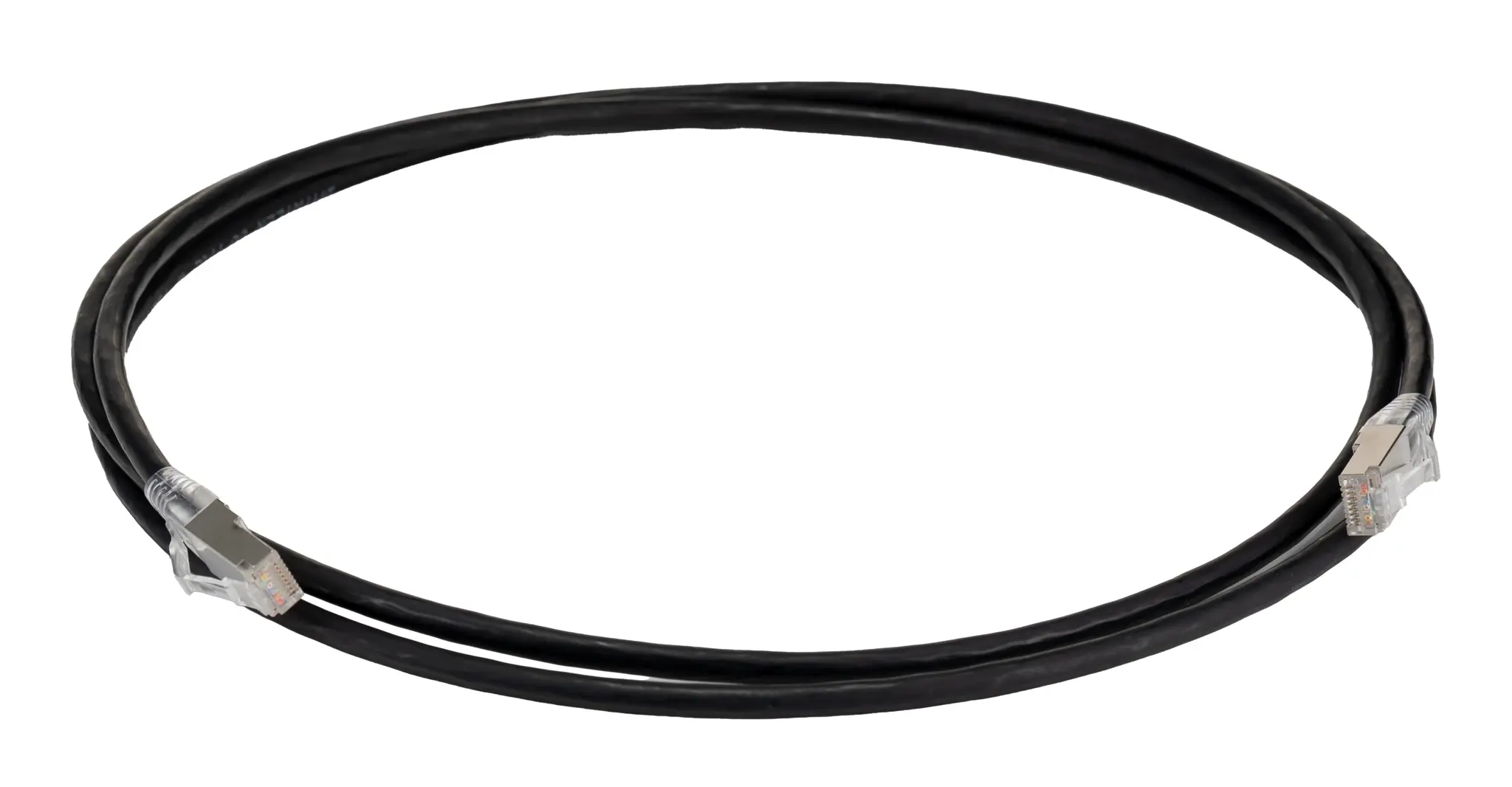 HellermannTyton Connectivity RJ45 Cat6a Ethernet-Kabel, 2 m, Schwarz S/FTP, Raucharm halogenfrei
