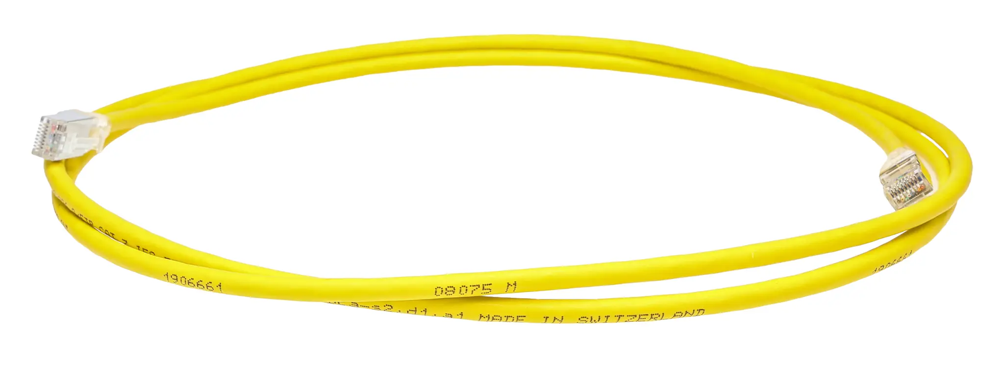 Produktfoto 1 von HellermannTyton Connectivity RJ45 Cat6a Ethernet-Kabel, 2 m, Gelb S/FTP, Raucharm halogenfrei