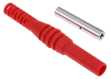 Produktfoto 1 von Staubli 4 mm Buchse Rot Buchse für Laborstecker, Kontakt Nickel, 1000V 19A Lot