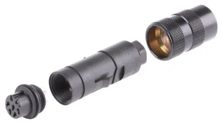 Produktfoto 1 von binder 723 21.5 mm M16 Rundsteckverbinder Stecker 7-polig Buchse 5A Kabel IP67