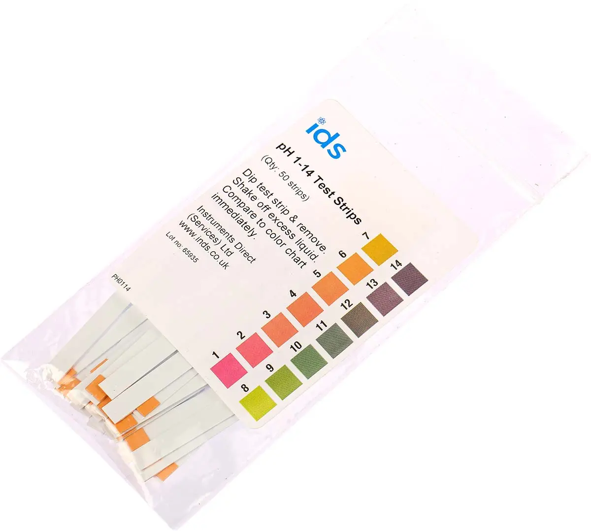 Produktfoto 1 von Instruments Direct Einfach Teststreifen, PH, Anzahl/Packung 50