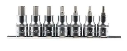 Produktfoto 1 von RS PRO Steckschlüsselsatz 1/2 in Vierkant Sechskant Hex 4 To 12 mm 7-teilig