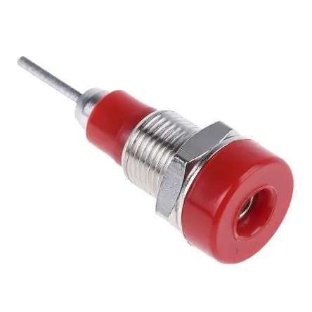 Produktfoto 1 von Staubli 2 mm Buchse Rot Buchse für Laborstecker, Kontakt versilbert, 30 V, 60V dc 10A Stecker
