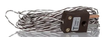 Produktfoto 1 von RS PRO Polytetrafluorethylen Thermoelement mit offener Messstelle Typ Typ T, Ø 1 mm x 5 m -75 °C → 250 °C