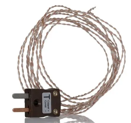 RS PRO Perfluoralkoxyalkan Thermoelement mit offener Messstelle Typ Typ T, Ø 1 mm x 2 m -75 °C → 250 °C
