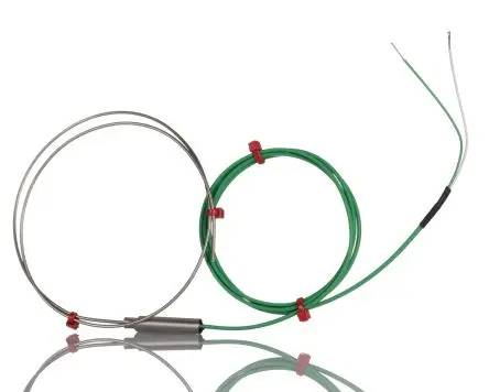 Produktfoto 1 von RS PRO Edelstahl Mineralisoliertes Thermoelement Typ K, Ø 1 mm x 500 mm -40 °C → 750 °C