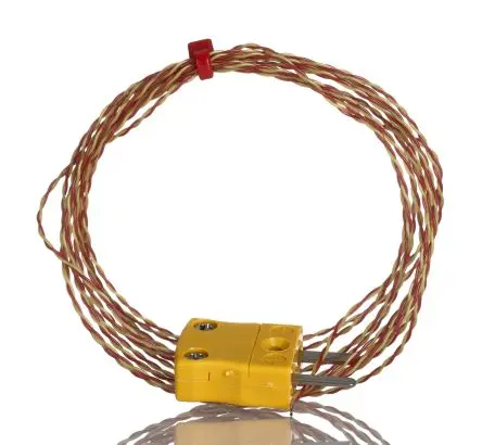 Produktfoto 1 von RS PRO Perfluoralkoxyalkan Thermoelement Typ K, Ø 1 mm x 2 m -75 °C → 250 °C