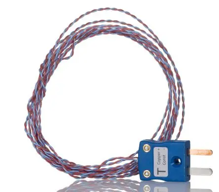 Produktfoto 1 von RS PRO Perfluoralkoxyalkan Thermoelement mit offener Messstelle Typ Typ T, Ø 1 mm x 2 m -75 °C → 250 °C