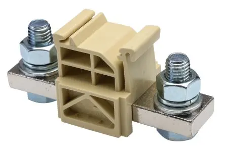 Produktfoto 1 von RS PRO Anschlussklemmenblock für Durchkontaktierung 1 Beige, 240mm², 1kV Bolzen