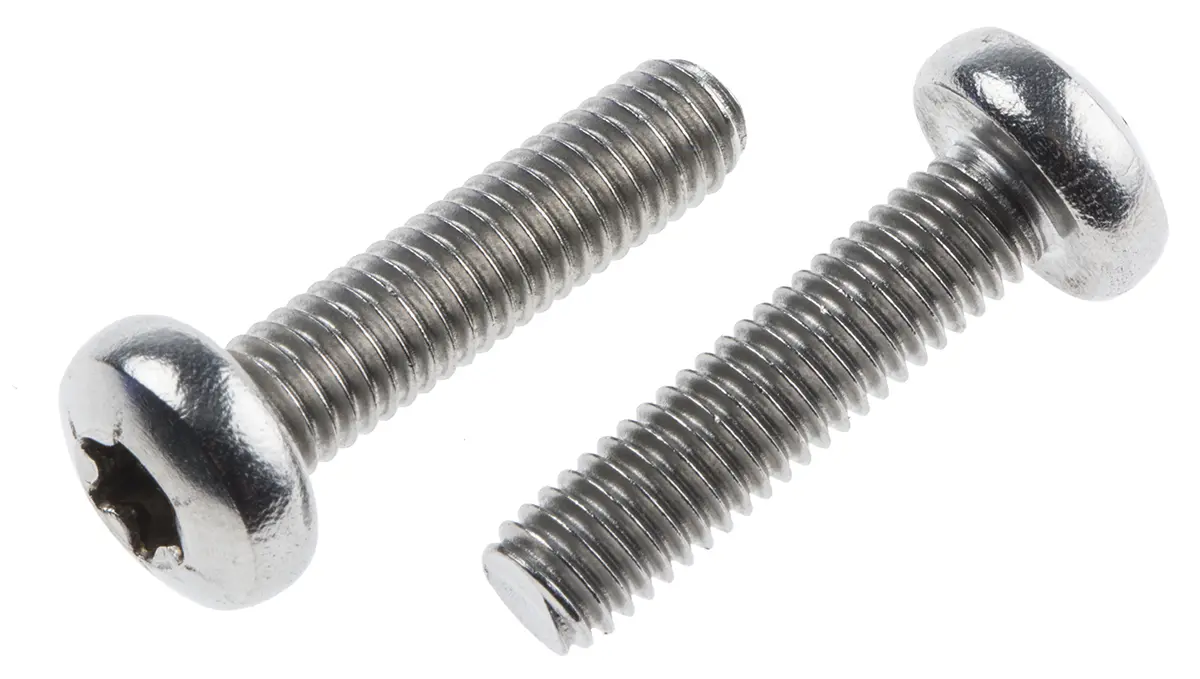 Produktfoto 1 von RS PRO Linsenkopf Innensechsrund Schrauben ISO 14583 A2, M6 x 25mm Edelstahl