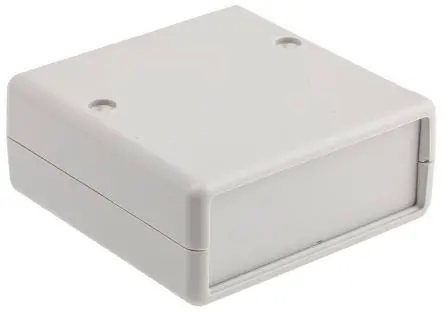 Produktfoto 1 von Hammond Tragbares Gehäuse, ABS, 65 mm, 65 mm, H. 28 mm, Grau, IP54