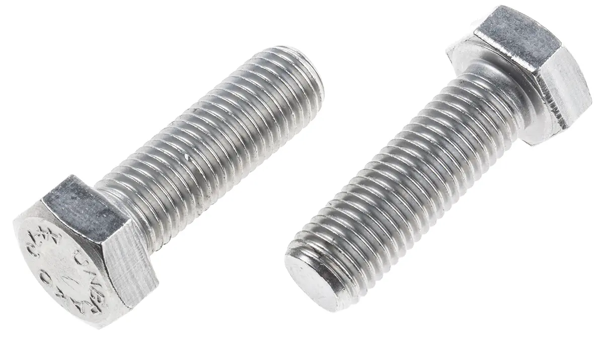 Produktfoto 1 von RS PRO x 50 mm Sechskantschraube, Edelstahl, DIN 933