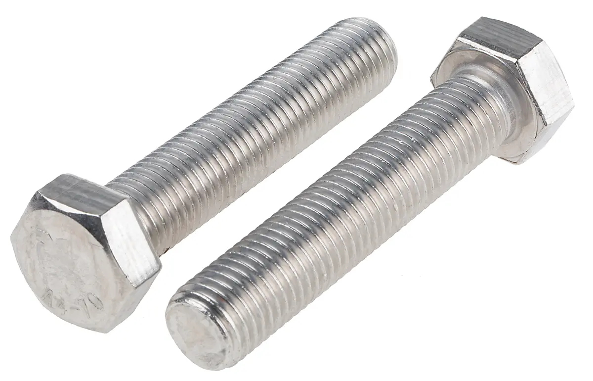Produktfoto 1 von RS PRO x 80 mm Sechskantschraube, Edelstahl, DIN 933