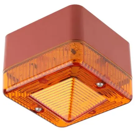 Produktfoto 1 von e2s L101X Xenon Filament/Warnsummer Signalleuchte 230V ac/dc Gelb Oberfläche x 83 mm IP66