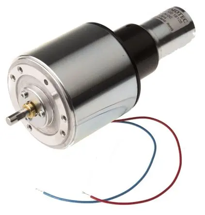 McLennan Servo Supplies M66CE Servomotor, 36 Ncm, 24V, 30 V, 1600U/min, 30 W, 14 Ncm, 6 mm, B. 66mm, T. 204.7 mm, L. 134