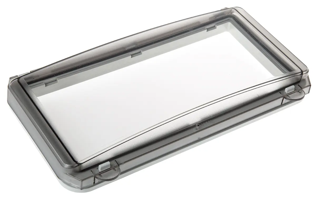 Produktfoto 1 von Fibox Sichtfenster 248 mm x 26 mm 12-Modul-Gehäuse x 128 mm, Polycarbonat, IP65, Grau