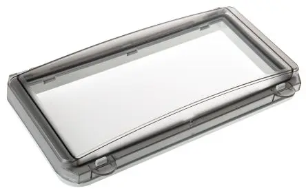 Produktfoto 1 von Fibox Sichtfenster 248 mm x 26mm 12-Modul-Gehäuse x 128 mm, Polycarbonat, IP65, Grau