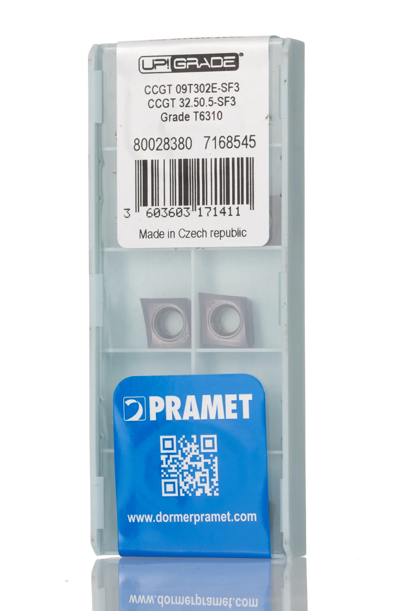Produktfoto 1 von Pramet CCGT 80° Schneidplatteneinsatz Drehmaschinenteil für SCLCR 06, H. 9.525mm, L. 4.22mm
