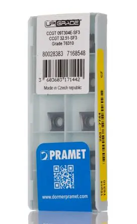 Produktfoto 1 von Pramet 20 ° Positiver Dreheinsatz Drehbankteil, H. 4.22 mm, L. 4.22mm
