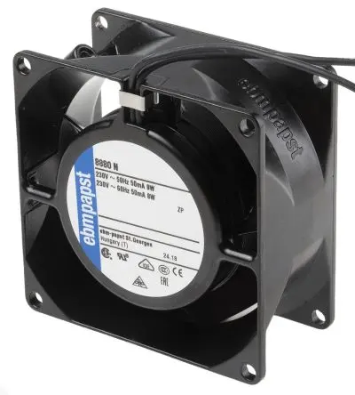 ebm-papst 8000 N Axiallüfter, Hülse, 230V ac / 9 W 39 mA, 1750 U/min, 30 m³/h IP65 80 mm 80mm 38 mm