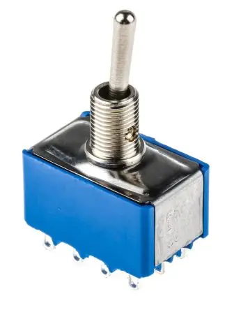 Produktfoto 1 von APEM Panel Kippschalter 4-poliger Schließer, Ein-Ein, 30 V dc, 250 V ac, 4A, Lot
