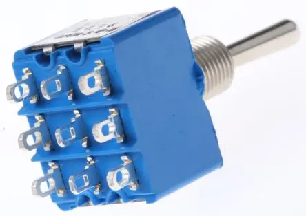 Produktfoto 1 von APEM Panel Kippschalter 3-poliger Wechsler, Ein-Ein, 30 V dc, 250 V ac, 4A, Lot