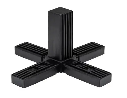 Produktfoto 1 von RS PRO TCH Vierkantrohr-Steckverbinder, Fünffach-Verbinder, Steckverbinderhalterung und Gelenk 25 x 25 mm passend für 25