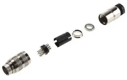 Produktfoto 1 von binder 423 18 mm M16 Rundsteckverbinder Stecker 8-polig Stecker 5A Kabel IP67