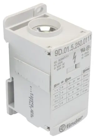 Produktfoto 1 von Finder Klemmblock ohne Sicherung 12-polig / 1500V ac/dc 100kA, Kunststoff Weiß, IP10