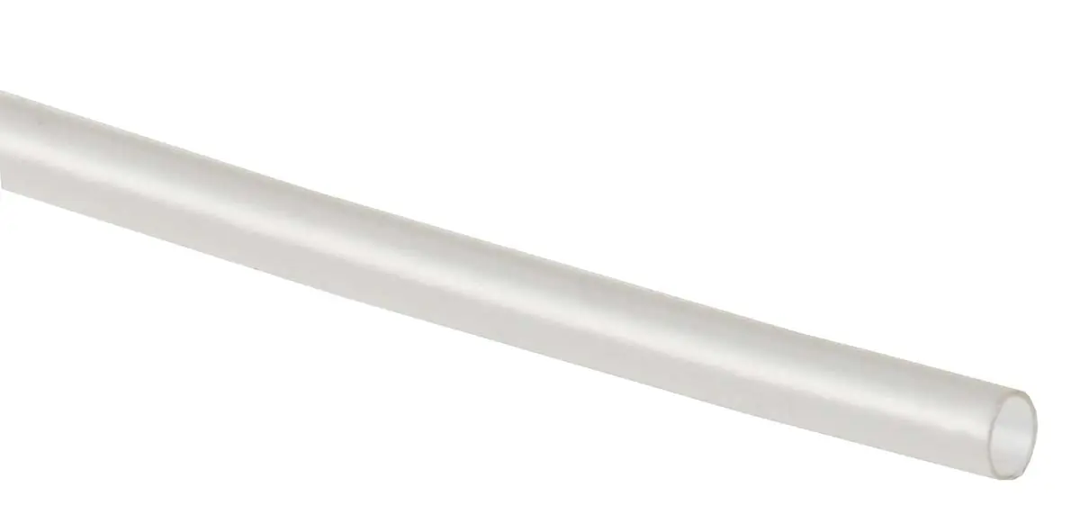 Produktfoto 1 von TE Connectivity KYNAR Wärmeschrumpfschlauch, Polyvinylfluorid Klar, Ø 1.2 mm Schrumpfrate 2:1, Länge 1.2m