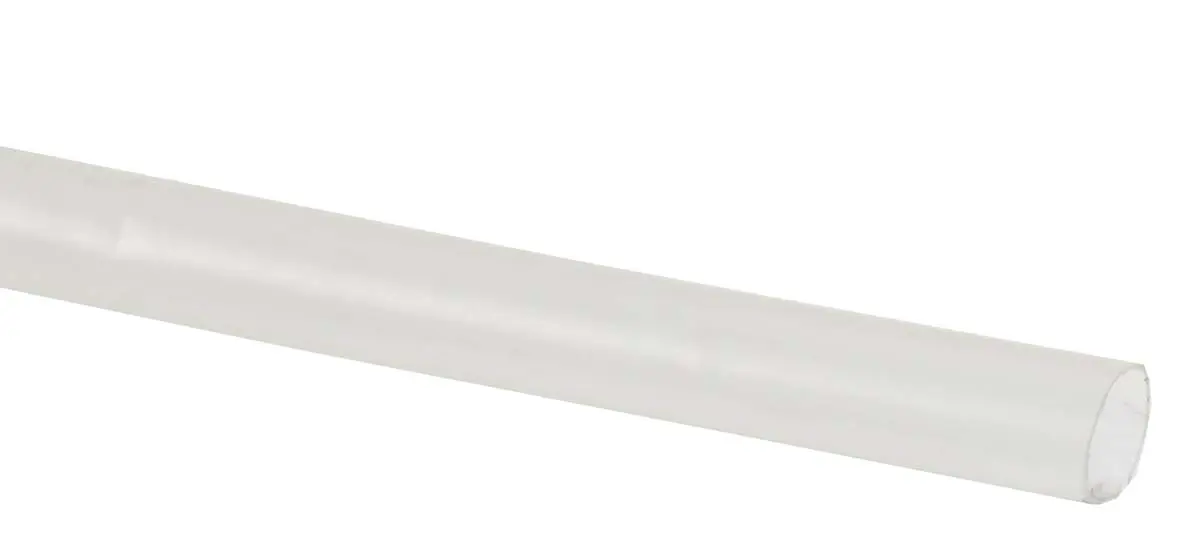 Produktfoto 1 von TE Connectivity KYNAR Wärmeschrumpfschlauch, Polyvinylfluorid Klar, Ø 3.2 mm Schrumpfrate 2:1, Länge 1.2m