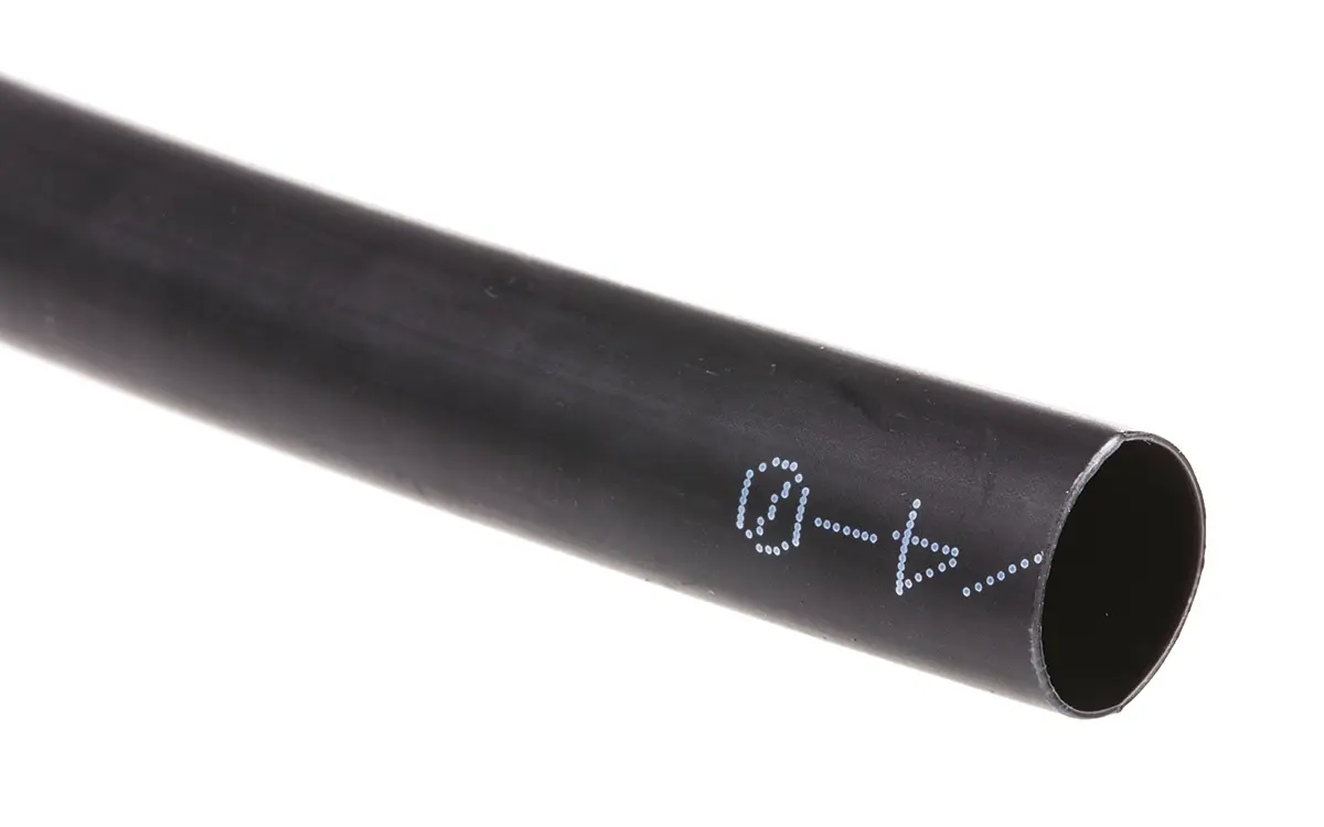 Produktfoto 1 von TE Connectivity ZHTM Wärmeschrumpfschlauch, Polyolefin Schwarz, Ø 8 mm Schrumpfrate 2:1, Länge 1.2m