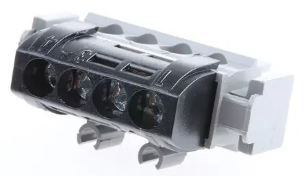 Produktfoto 1 von Legrand Verteilerblock 4-polig / 400V ac 80A, Polycarbonat Schwarz, IP20